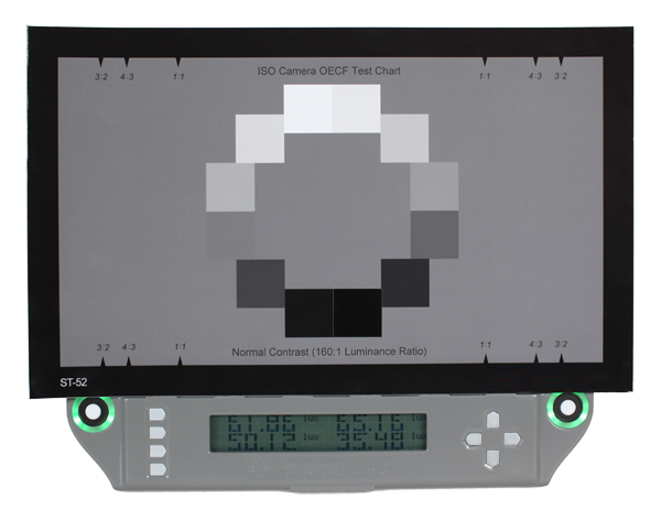 Isolight chart holder with extra large OECF chart