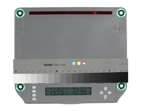 Isolight chart holder with Kodak Gray Scale